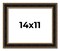 14x11 Ornate Brown Picture Frame - UV Acrylic, Foam Board Backing, Hanging Hardware
